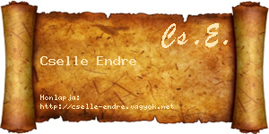 Cselle Endre névjegykártya